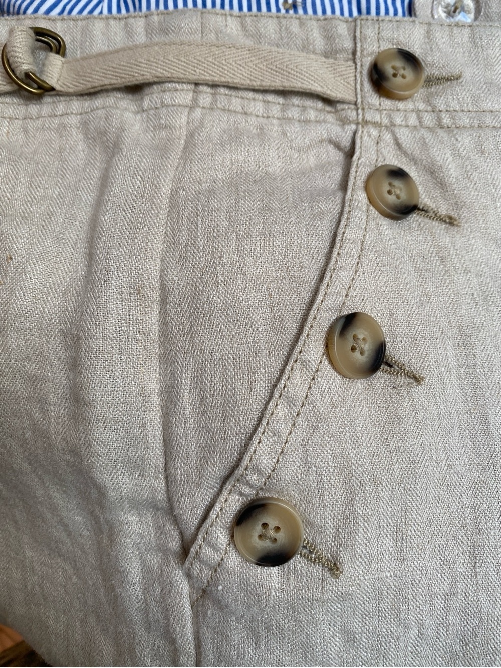 NWT Sundance Oaklee Easy Pants 100% Linen Beige Tan Straight Wide Leg Trousers - Picture 5 of 10